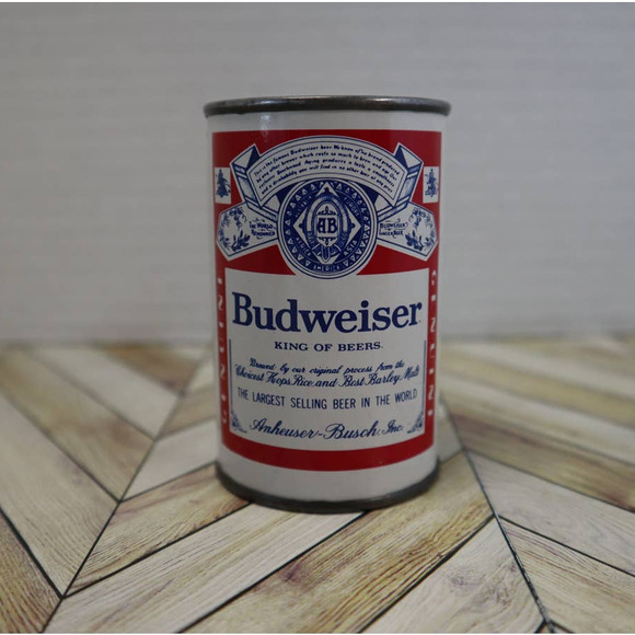 Budweiser Accents Vintage Miniature Budweiser Steel Beer Can Bic